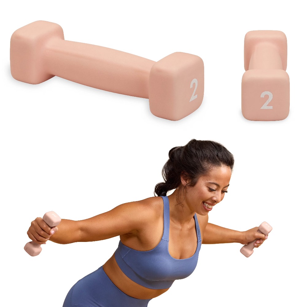 Pilates Yoga &A - Neoprene Coated 2 Pound Dumbbell Single