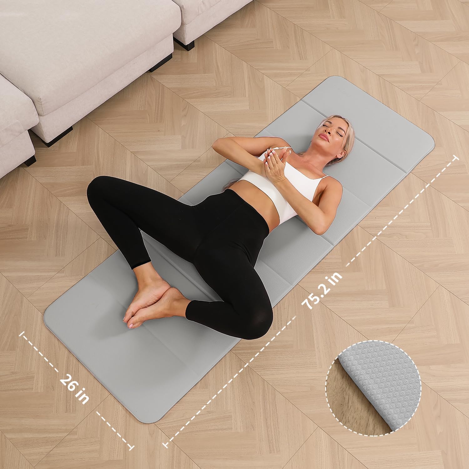 Foldable Yoga Mat 10mm Extra T - Mat Pilates Yoga ulasan dan harga