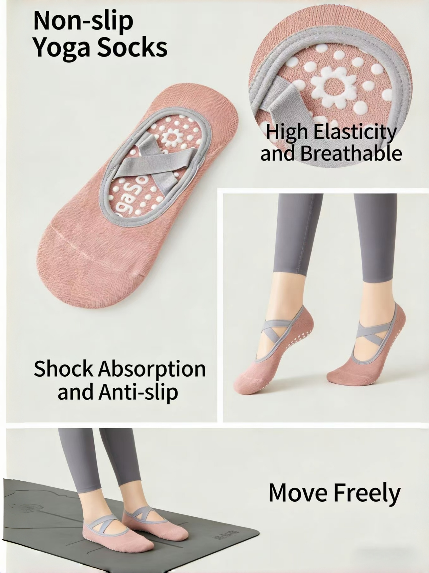 Women Yoga Sock Silicone Anti- - Pilates Yoga Sport ulasan dan harga