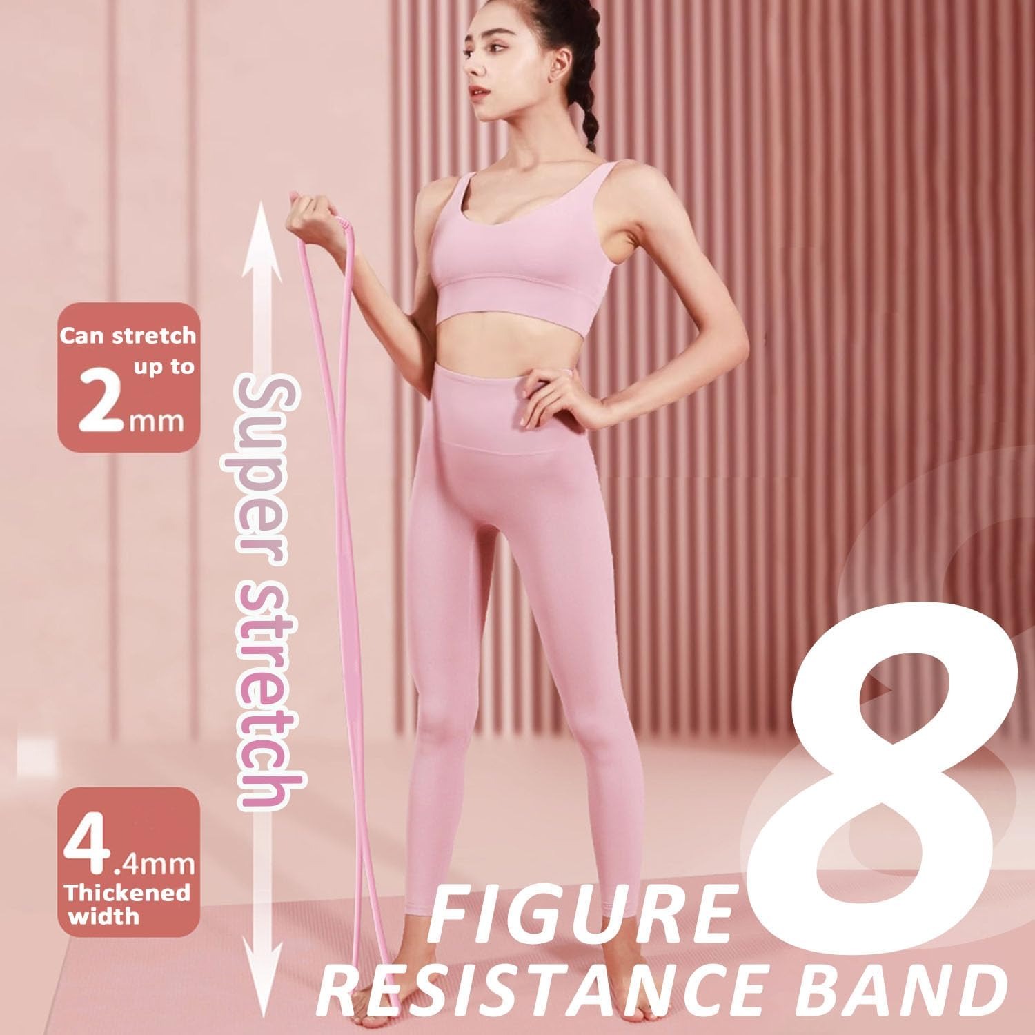 Figure-8 yoga resistance band, - Pilates Yoga Reformer ulasan dan harga