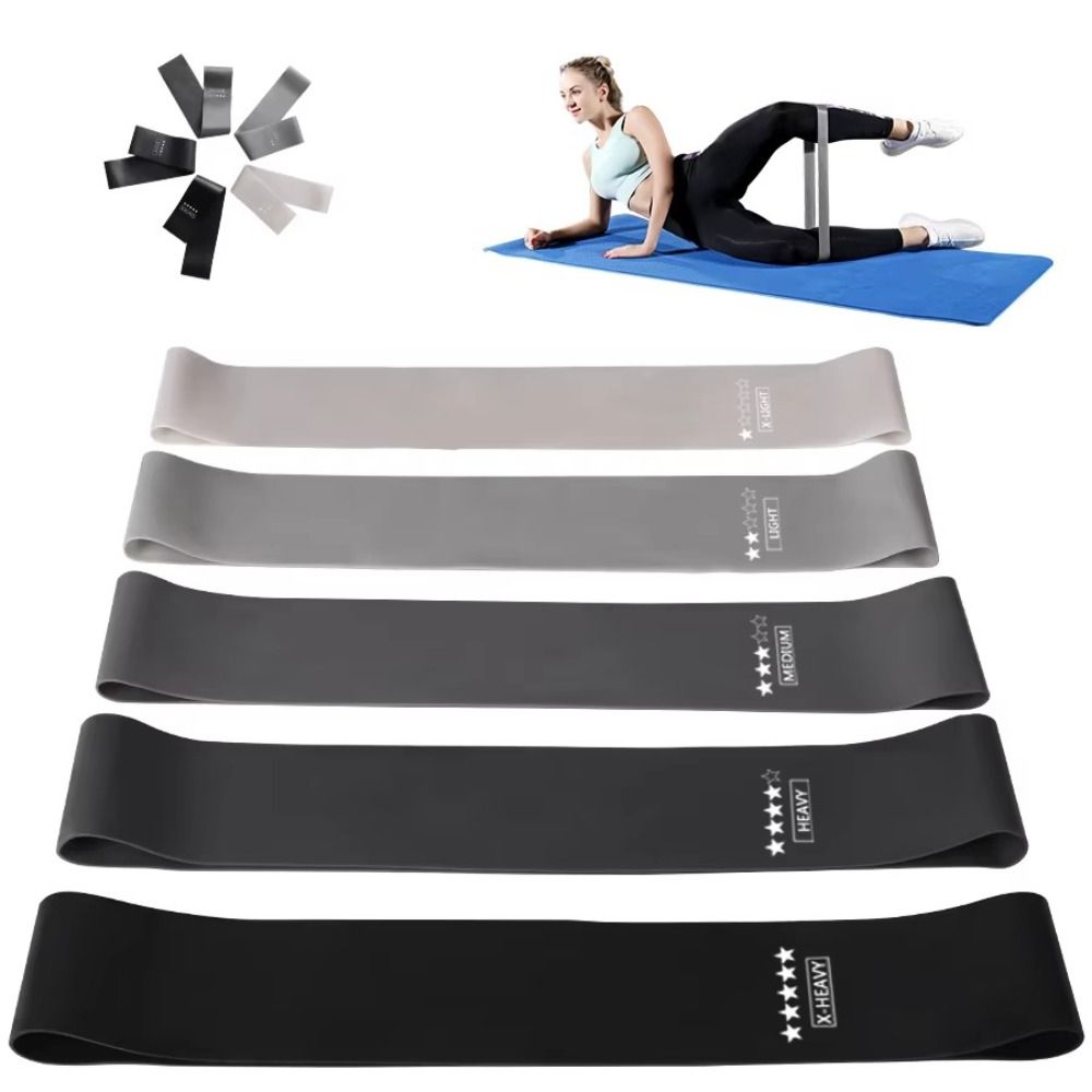 5Pcs TPE Fitness Resistance Ba - Pilates Yoga Sport ulasan dan harga