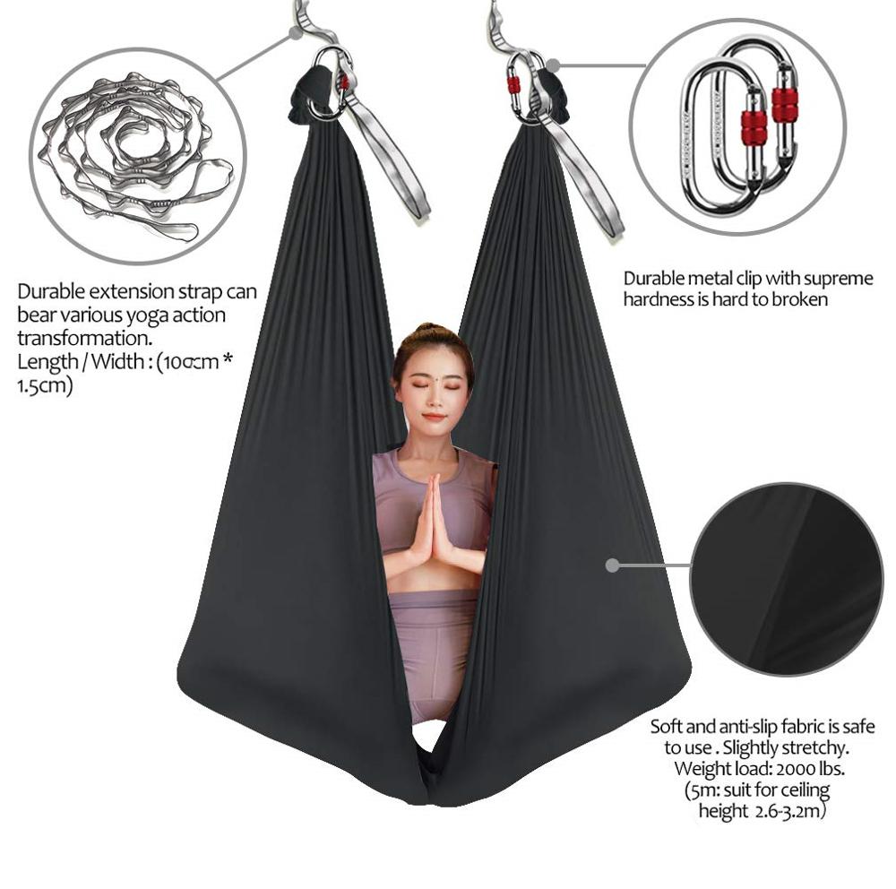 5*2.8m Aerial Yoga Hammock Set - Aerial Silk Hammock ulasan dan harga