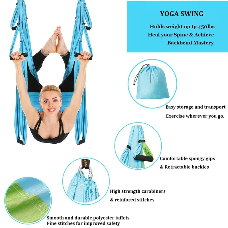 6 Handles Aerial Yoga Hammock  - Pilates Yoga Aerial ulasan dan harga
