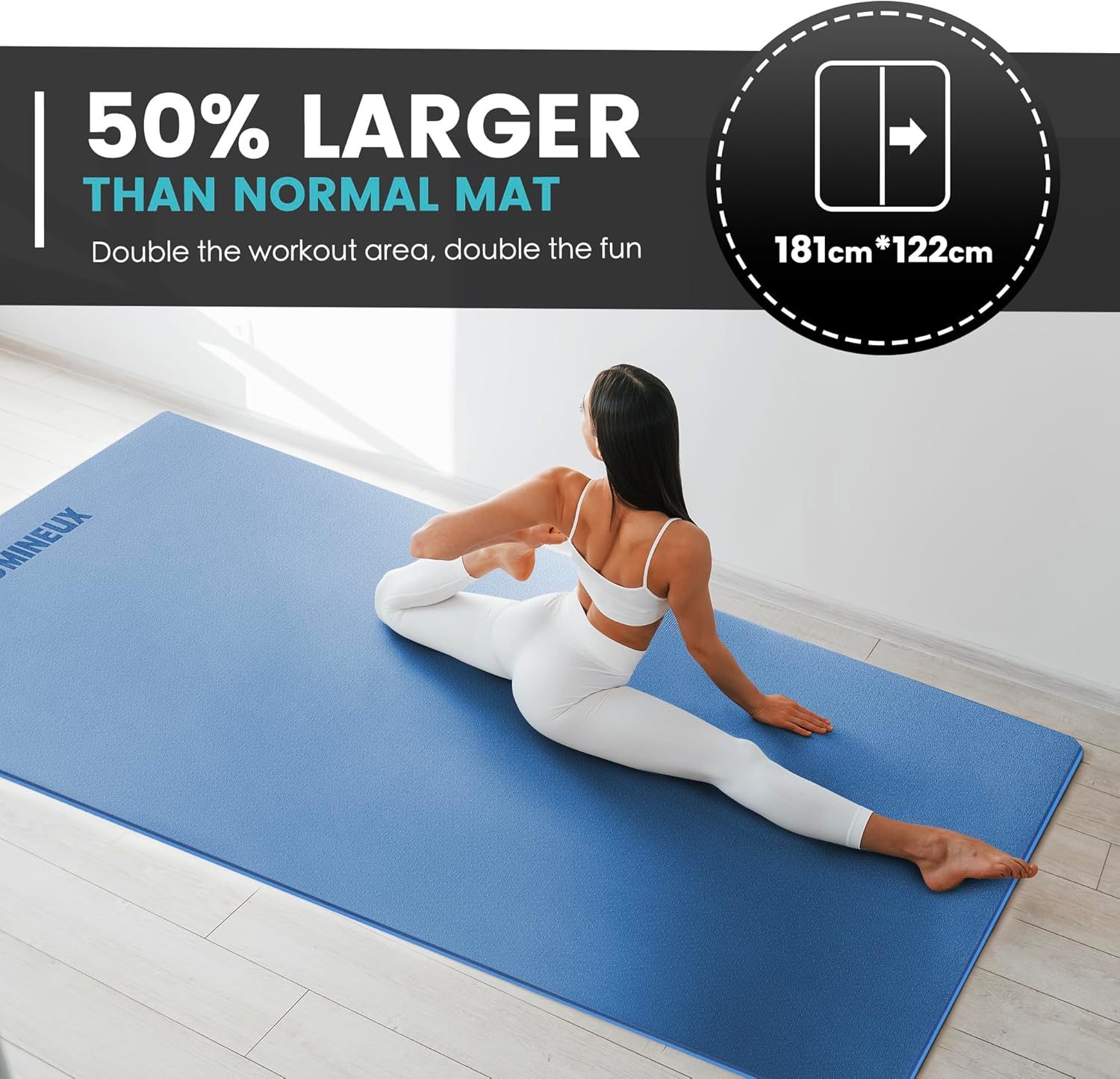 Large Yoga Mat 1/4 & 2/5 Inch  - Mat Pilates Yoga ulasan dan harga