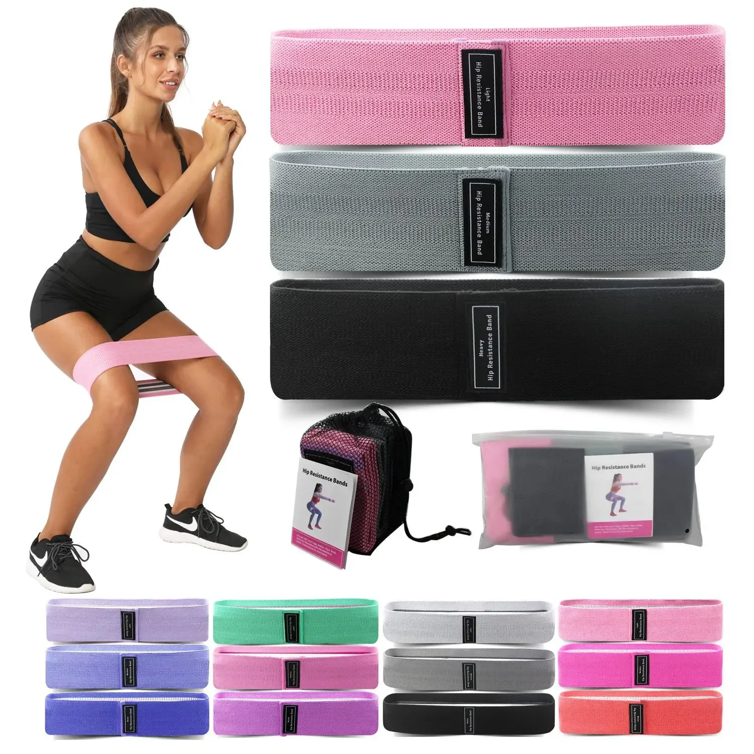 1/2/3PCS Elastic Bands Fitness - Pilates Yoga Core ulasan dan harga
