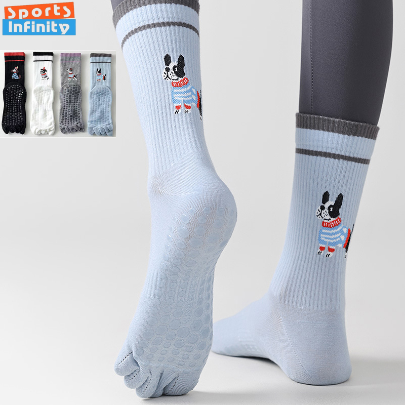 Cute Dog Print Yoga Socks Anti - Pilates Yoga Sport ulasan dan harga