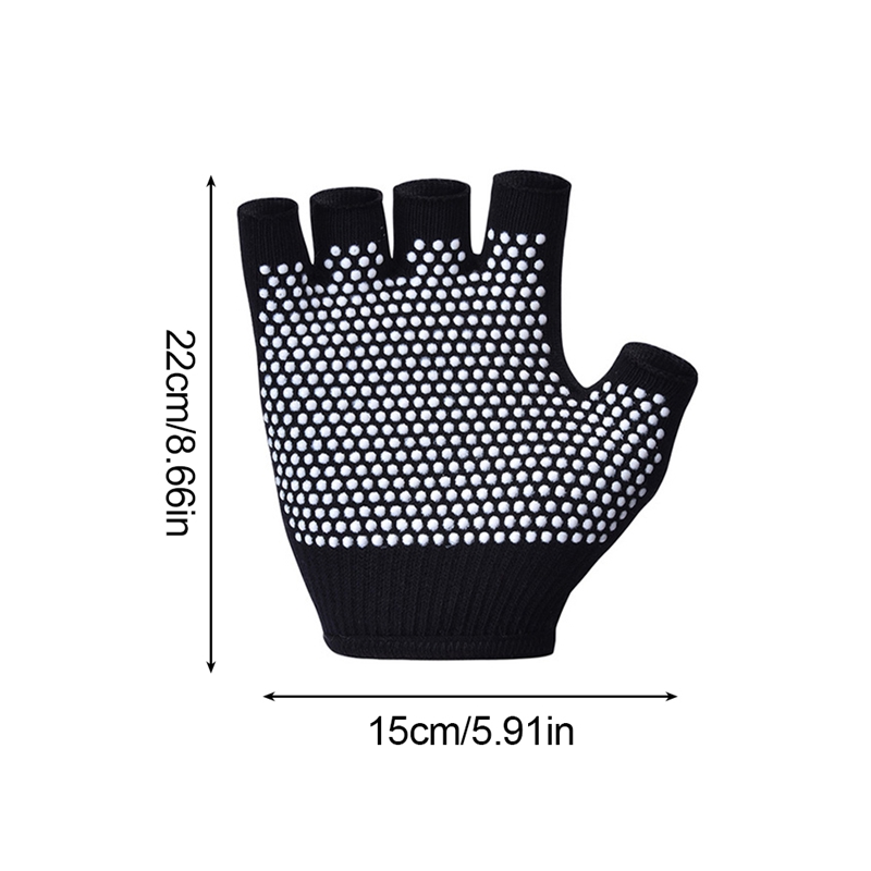 1Pair Half Finger Anti-Slip Yo - Pilates Yoga Aerial ulasan dan harga