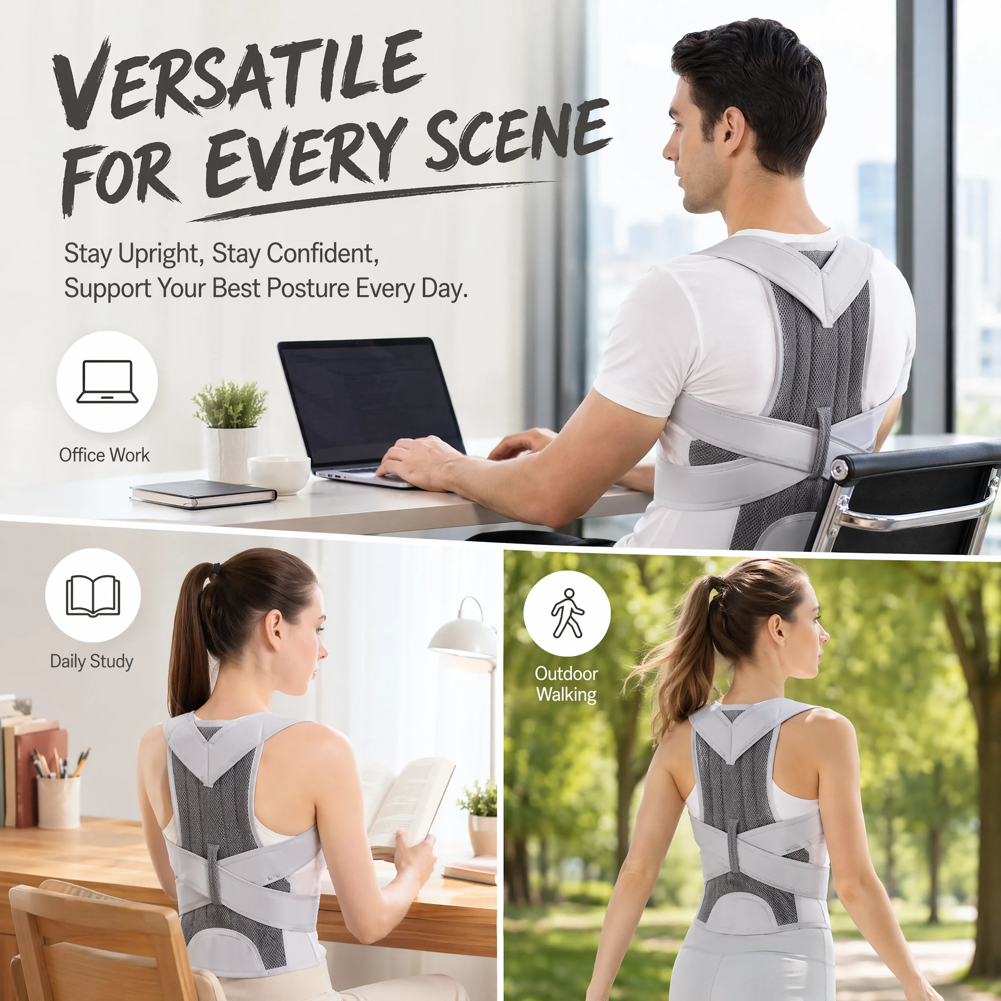 Adjustable Posture Corrector B - Posture Pole Corrector ulasan dan harga
