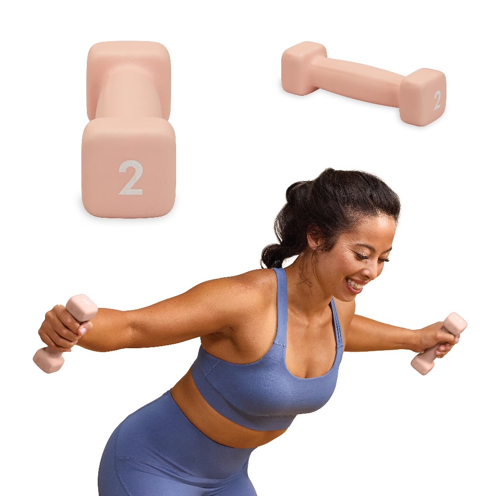 Neoprene Coated 2 Pound Dumbbe - Pilates Yoga &A ulasan dan harga