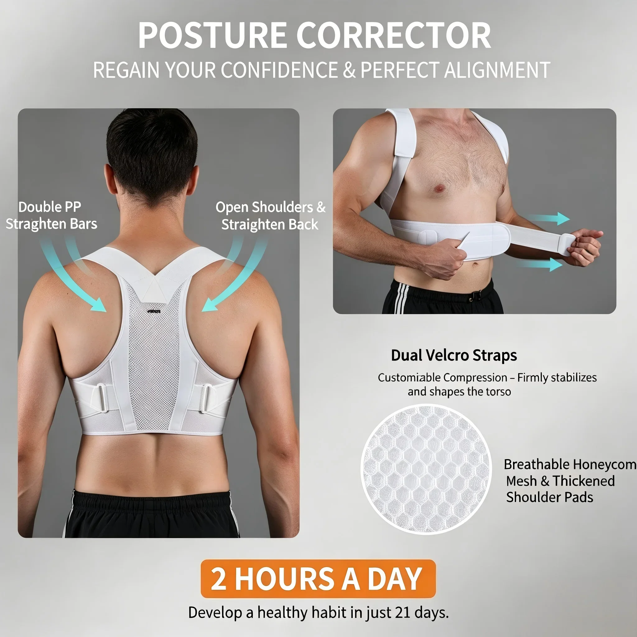 VBOSI Adjustable Posture Corre - Posture Pole Corrector ulasan dan harga