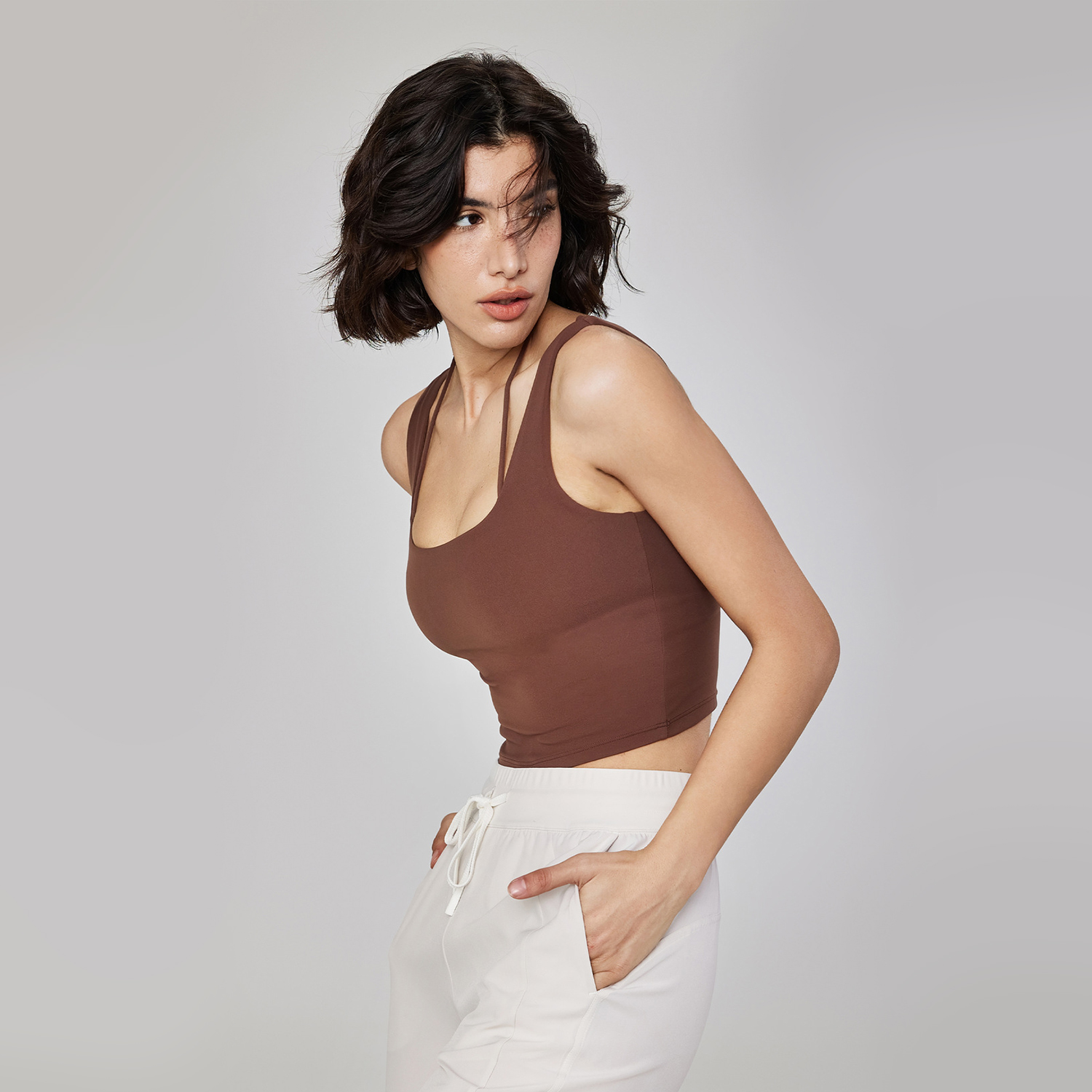 Nude Feel Fake Two-Piece Sport - Pilates Yoga Sport ulasan dan harga