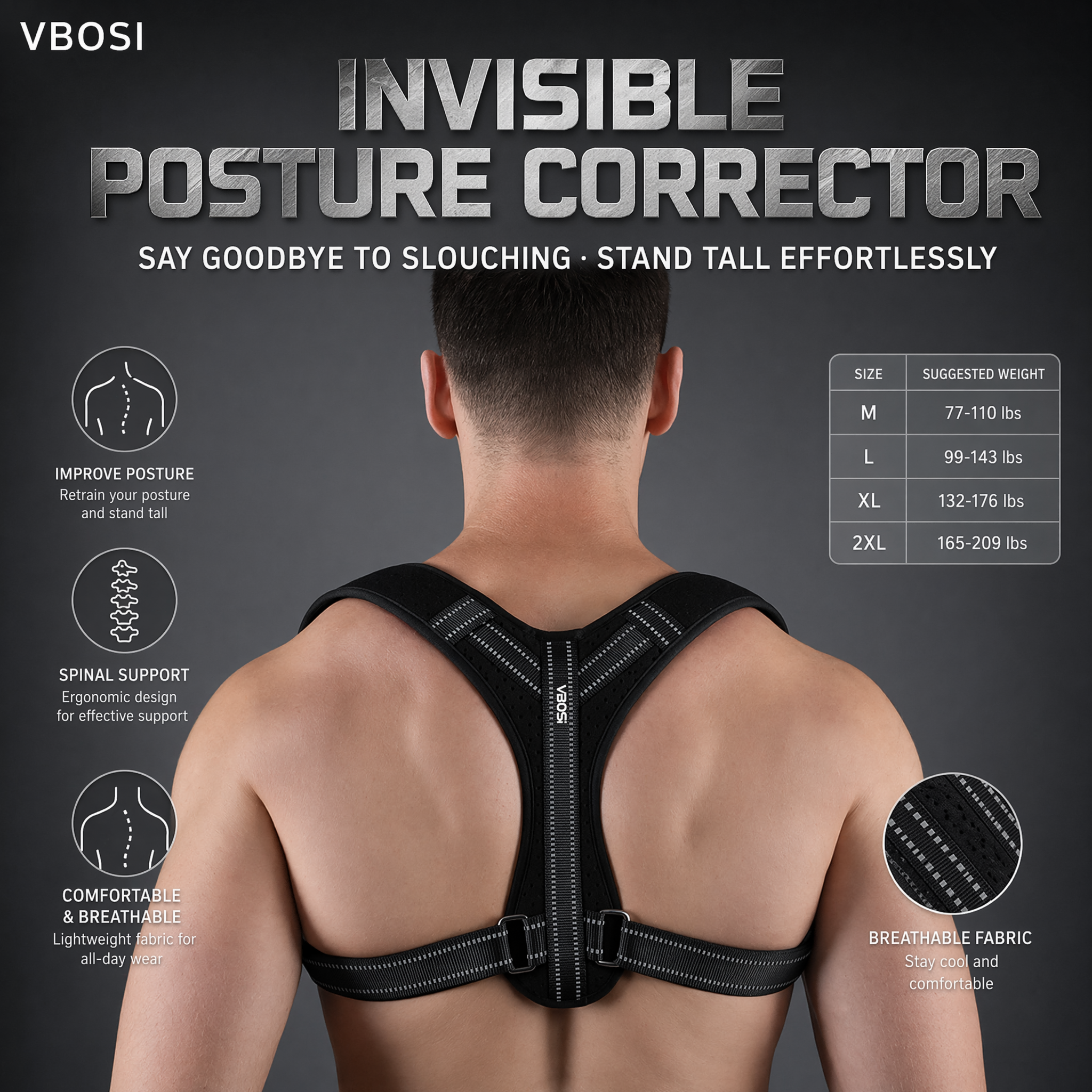 VBOSI Back Posture Corrector B - Posture Pole Corrector ulasan dan harga