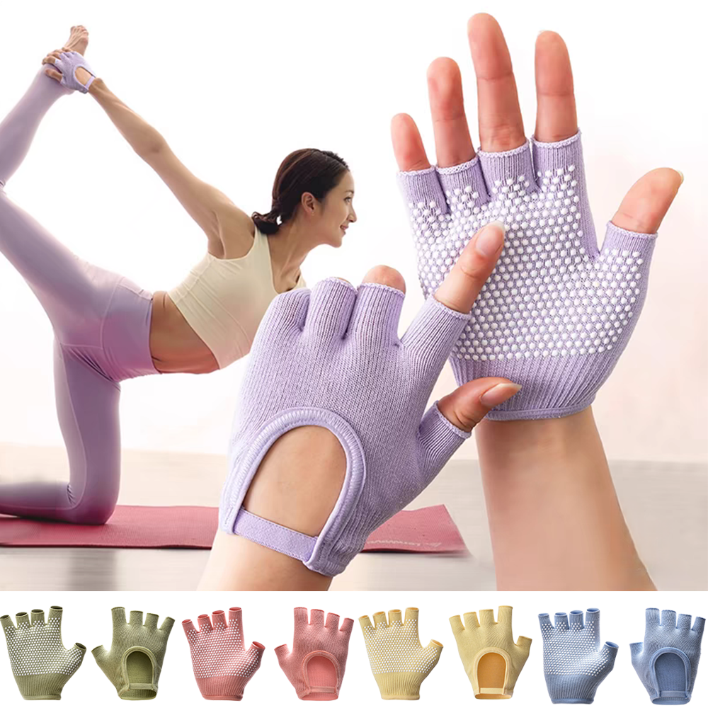 1Pair Half Finger Yoga Antisli - Pilates Yoga Aerial ulasan dan harga