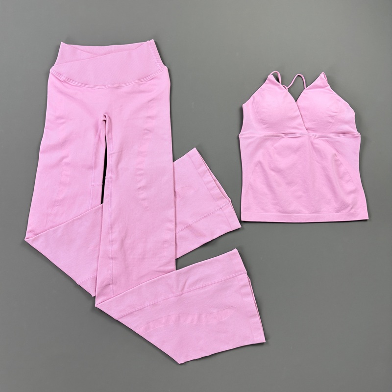 2Pcs Women Seamless Yoga Worko - Pilates Yoga Sport ulasan dan harga