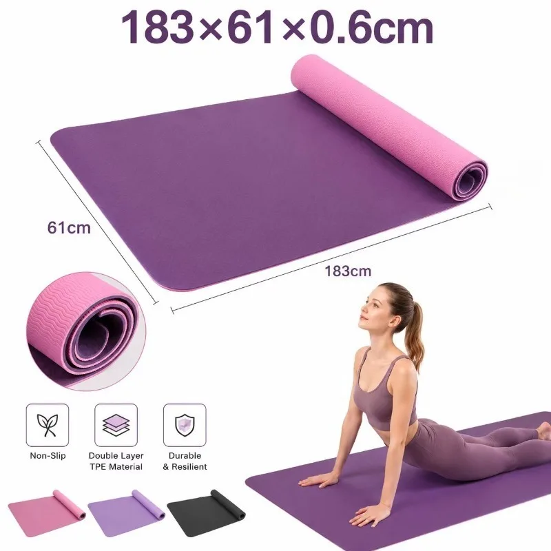 Yoga Mats Anti-slip Sport Fitn - Pilates Yoga &A ulasan dan harga